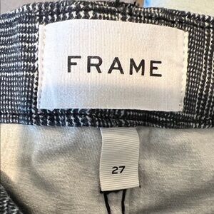 Frame Denim Black and White Ankle Jeans